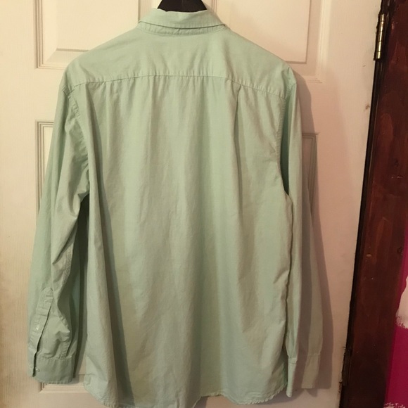 Izod Light Green LS Button Down Shirt Mens Large L - Picture 9 of 12